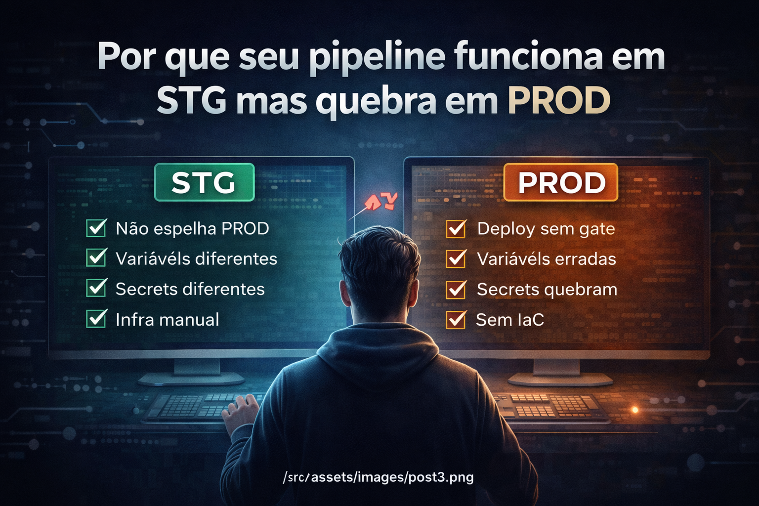 Por que seu pipeline funciona em STG mas quebra em PROD